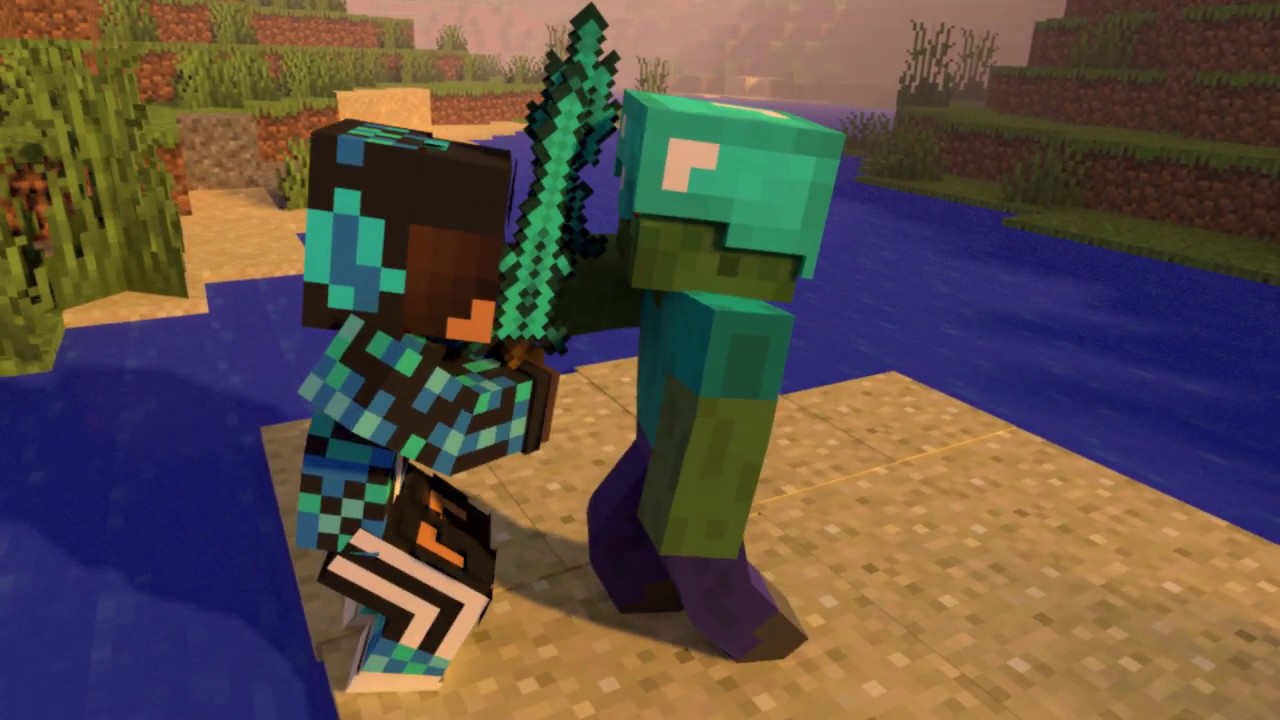 Minecraft Fight Scene